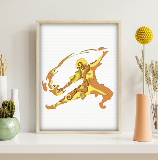 Zuko, Digital print, the last airbender poster, silhouette art