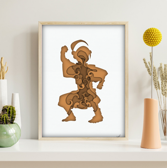 Toph , Digital print, the last airbender poster, silhouette art